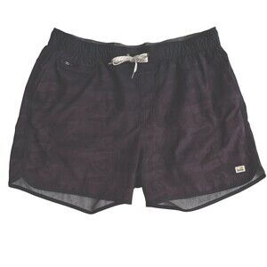Vuori XX-Large Board Shorts Banks Camo Black Purple Unlined Mens 2XL